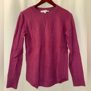 LOFT Women's Long Sleeve Magenta Sweater